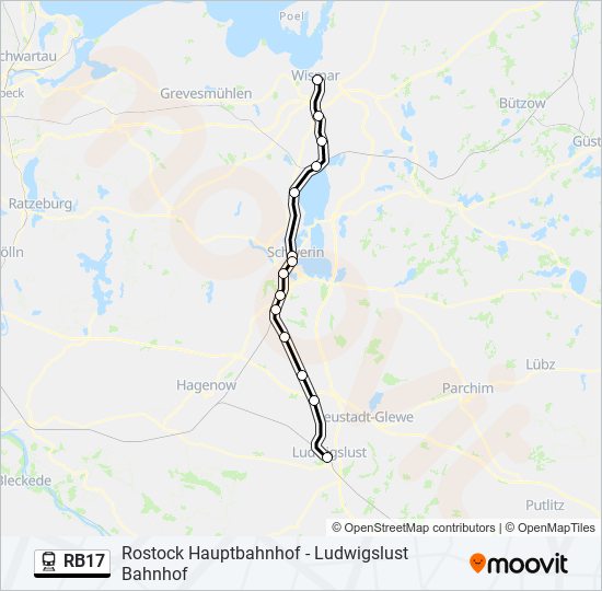 RB17 train Line Map