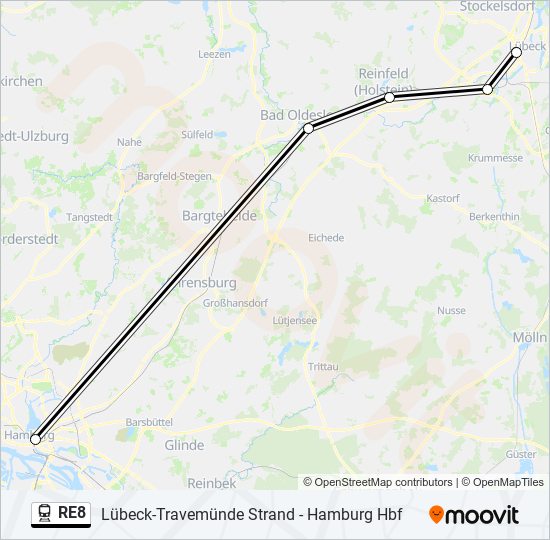 re8 Route: Schedules, Stops & Maps - Lübeck Hbf (Updated)