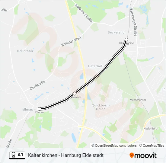 A1 Train Line Map