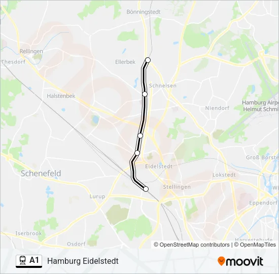A1 Train Line Map