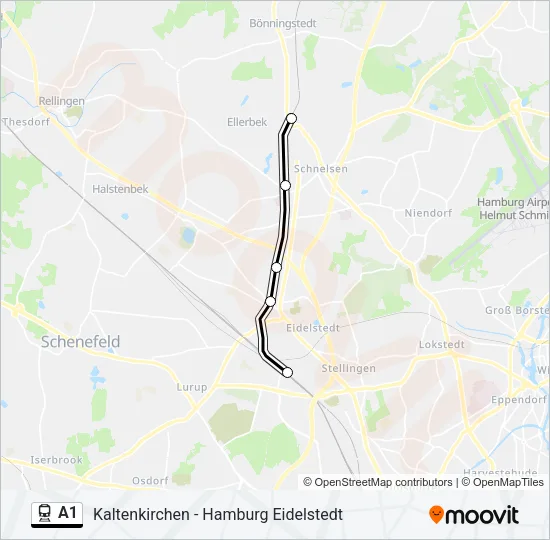 A1 Train Line Map