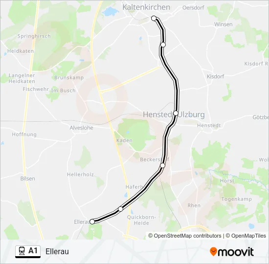 A1 Train Line Map