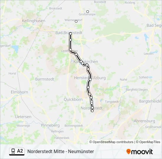 A2 Train Line Map