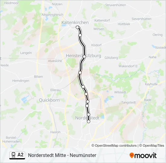 A2 Train Line Map
