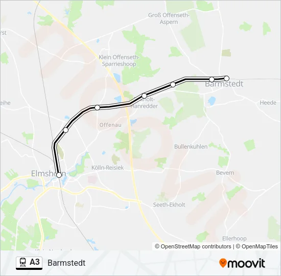 A3 Train Line Map