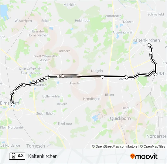 A3 Train Line Map