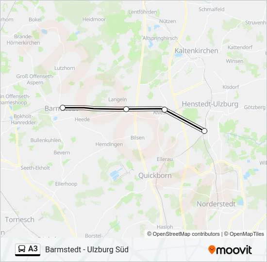 A3 Bus Line Map