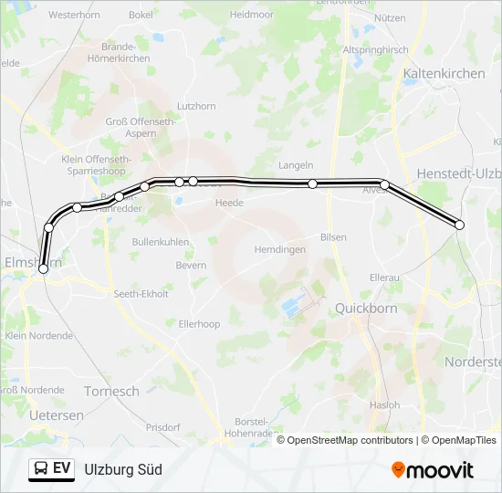 Автобус EV: карта маршрута