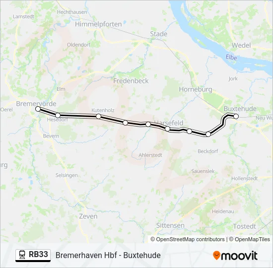RB33 Train Line Map