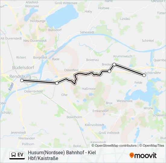 Автобус EV: карта маршрута