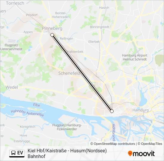 Автобус EV: карта маршрута