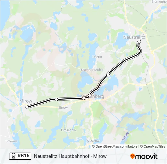 RB16 Train Line Map