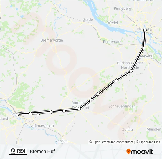 RE4 Train Line Map