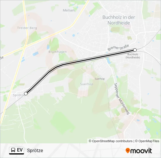 Автобус EV: карта маршрута