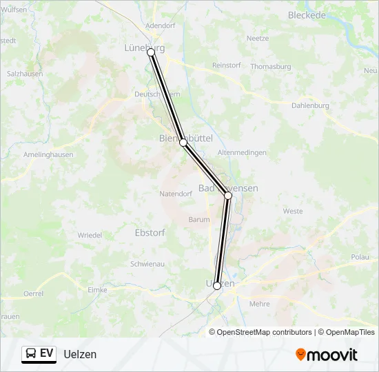 Автобус EV: карта маршрута