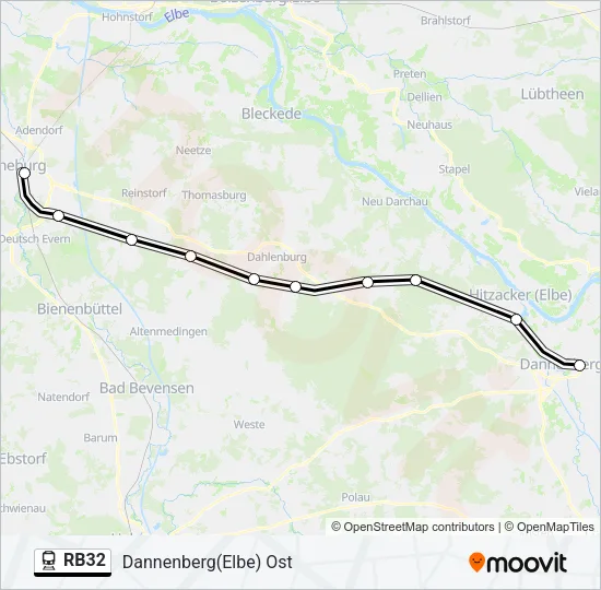 RB32 Train Line Map