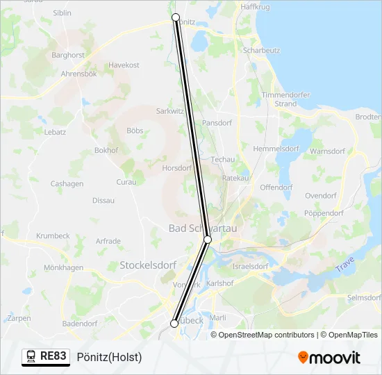 RE83 Train Line Map