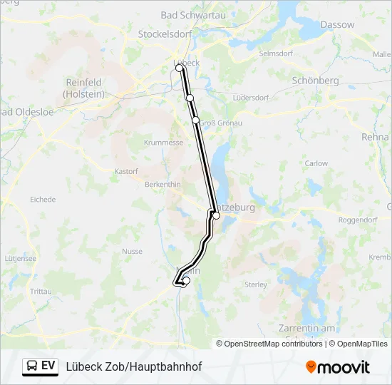 Автобус EV: карта маршрута