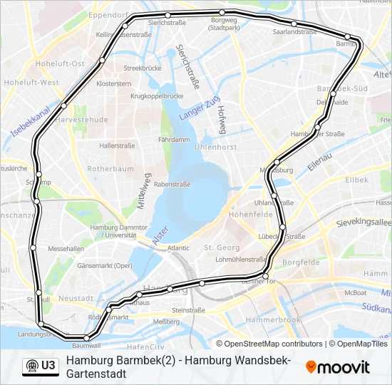 U3 Subway Line Map