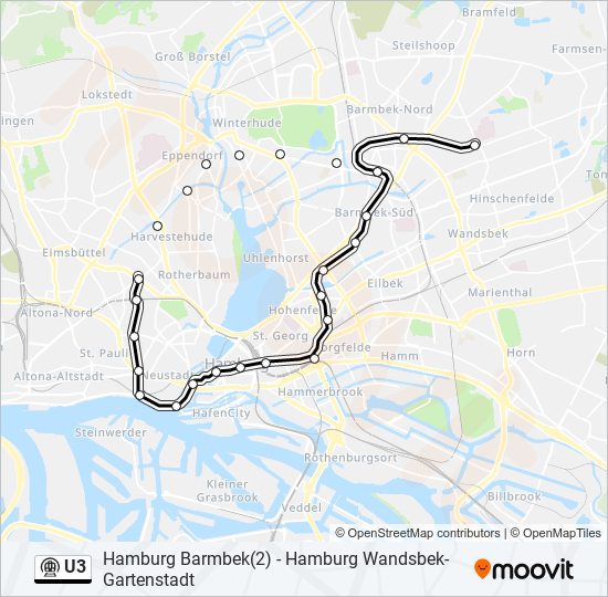 U3 subway Line Map