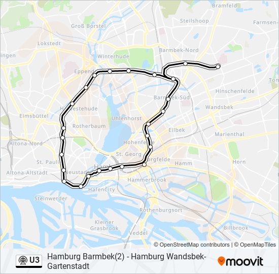 U3 subway Line Map