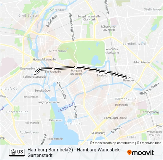 U3 Subway Line Map