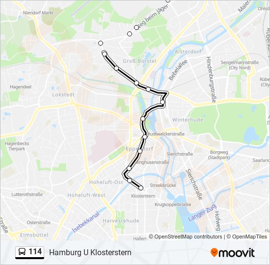 114 Route Schedules, Stops & Maps Hamburg U Klosterstern (Updated)