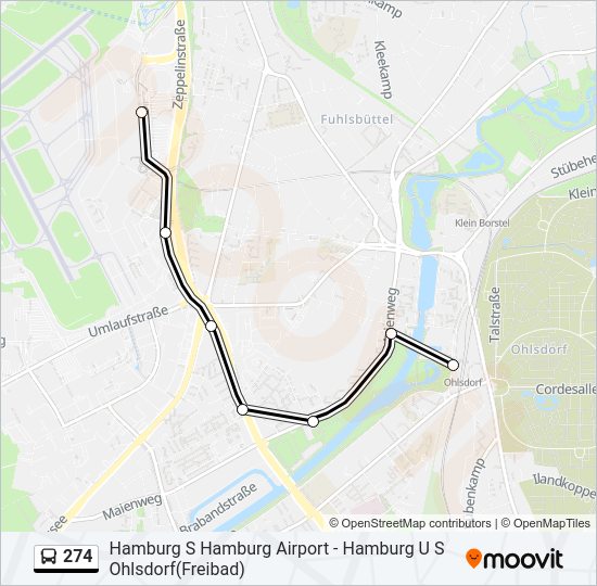 274 Route: Schedules, Stops & Maps - Hamburg U S Ohlsdorf(Freibad ...