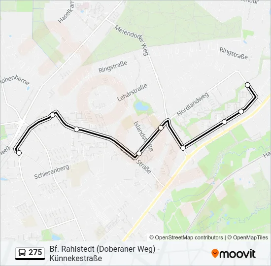  275: карта маршрута
