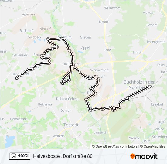 4623 Route: Schedules, Stops & Maps - Halvesbostel, Dorfstraße 80 (Updated)