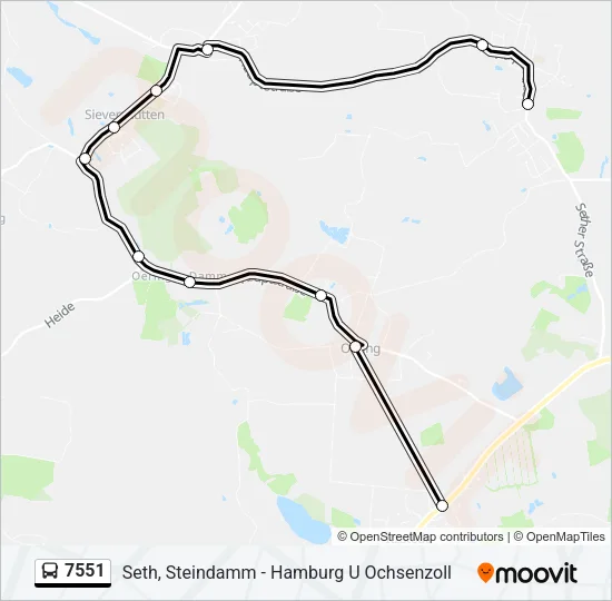 7551 Bus Line Map