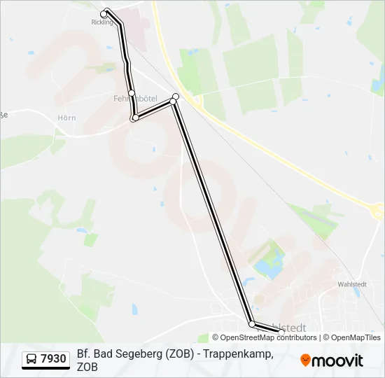 Автобус 7930: карта маршрута