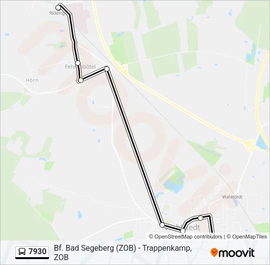 Автобус 7930: карта маршрута