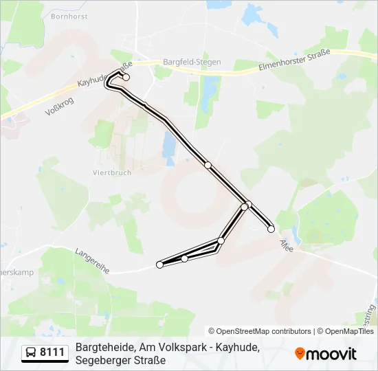 Автобус 8111: карта маршрута