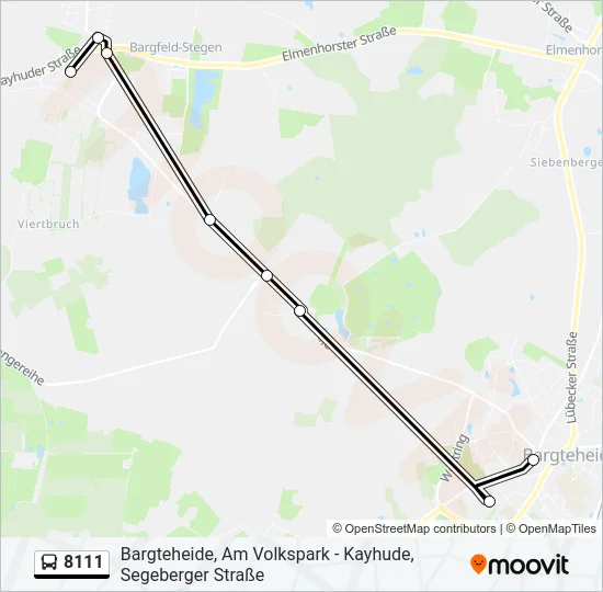 Автобус 8111: карта маршрута