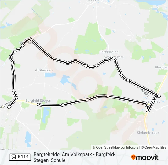 Автобус 8114: карта маршрута