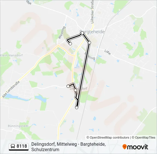 Автобус 8118: карта маршрута