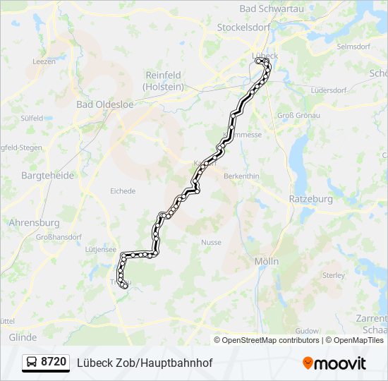 8720 Route: Schedules, Stops & Maps - Lübeck Zob/Hauptbahnhof (Updated)