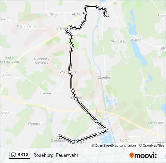 8813 Bus Line Map