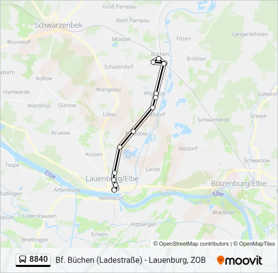 8840 Bus Line Map