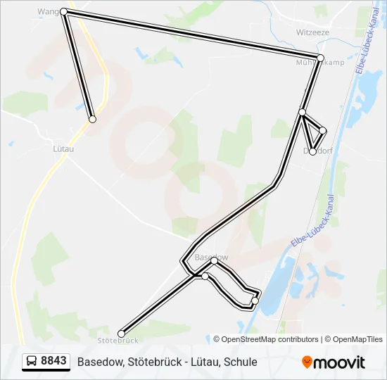 8843 Bus Line Map