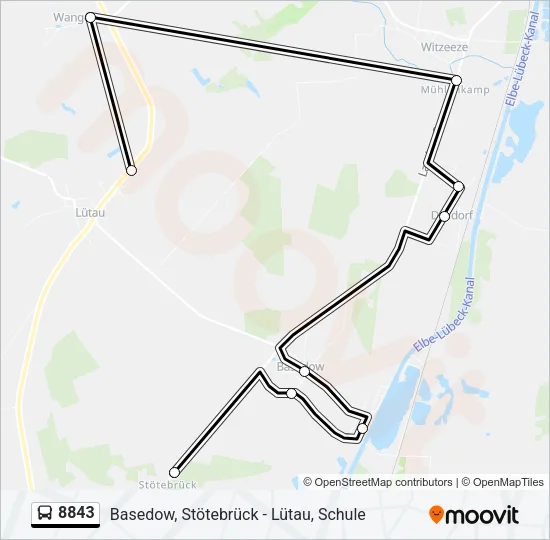 8843 Bus Line Map