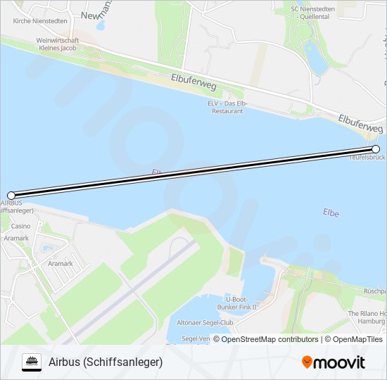 Fährelinie 68-AIRBUS Karte