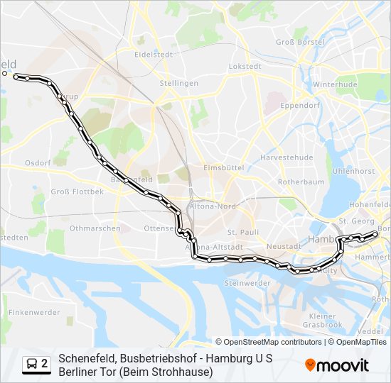 Buslinie 2 Karte