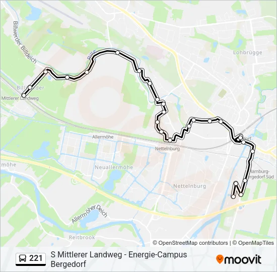  221: карта маршрута
