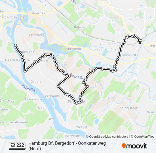 222 Route: Schedules, Stops & Maps - Hamburg Bf. Bergedorf (Updated)