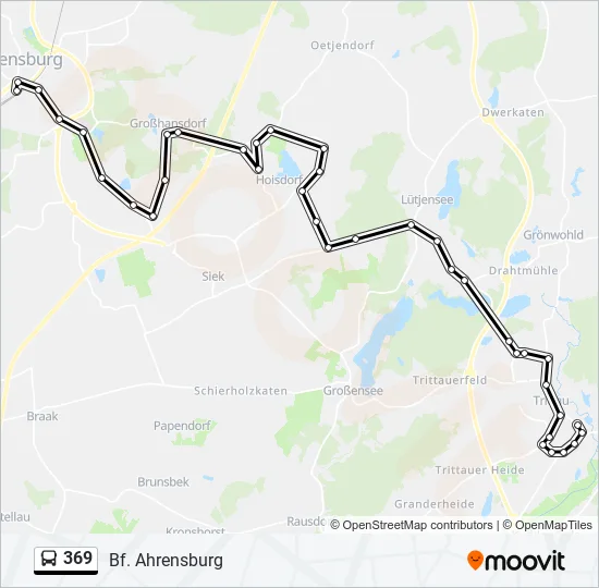 Автобус 369: карта маршрута