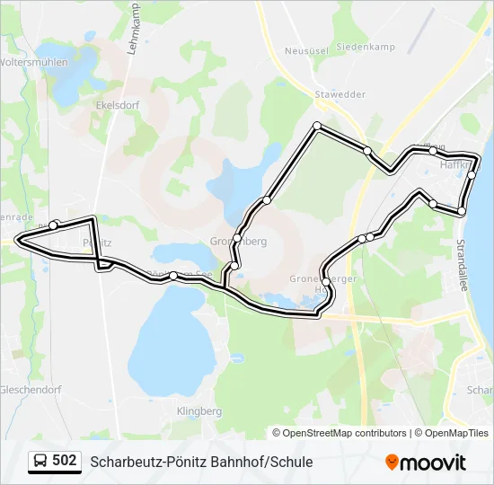 502 Bus Line Map