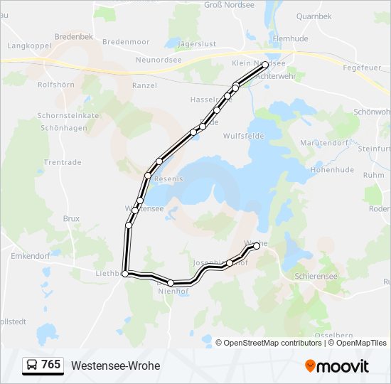 765 Route: Schedules, Stops & Maps - Westensee-Wrohe (Updated)