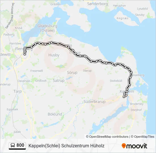 Автобус 800: карта маршрута